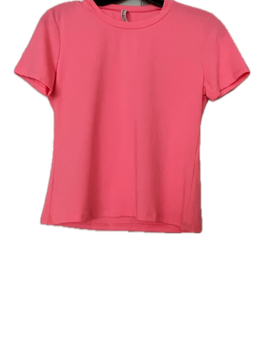 Classic Crewneck Short-Sleeve Top - Pink